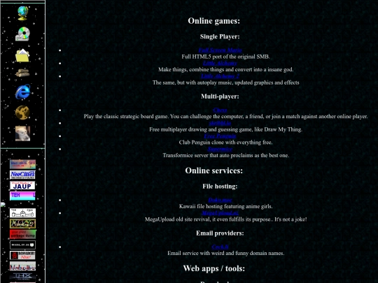 links screenshot