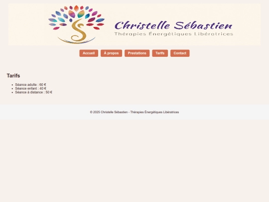 tarifs screenshot