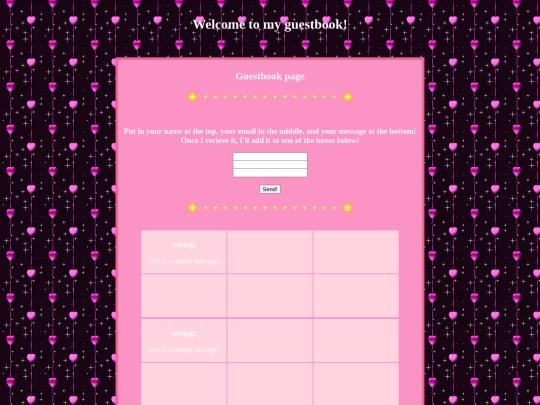 guestbook screenshot