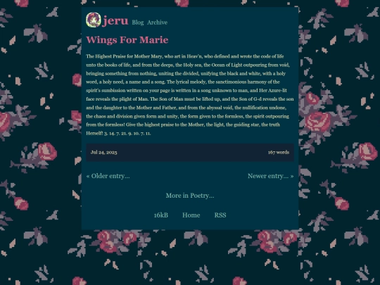 poetry/wings screenshot