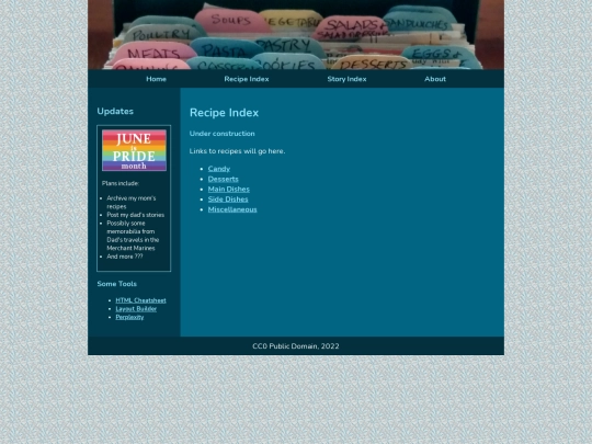 recipeindex screenshot