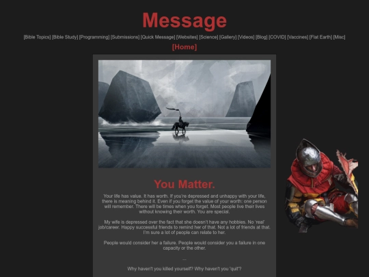 message screenshot