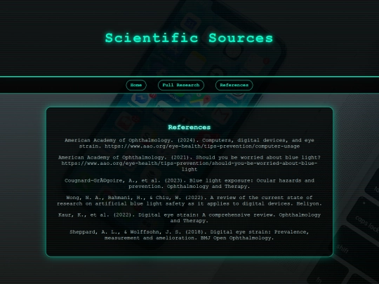 references screenshot