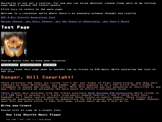 test screenshot