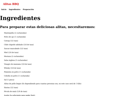 Ingredientes screenshot