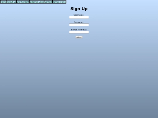 signup screenshot