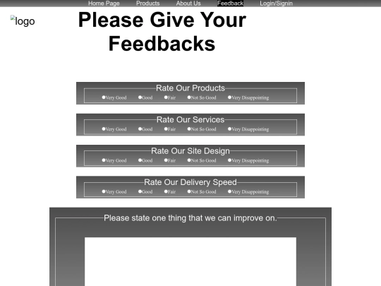 Feedback screenshot