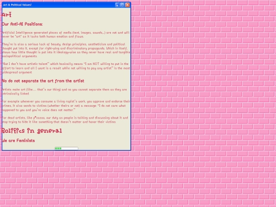 PopWindowArtandpoliticalvalues screenshot