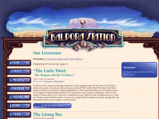 literature screenshot