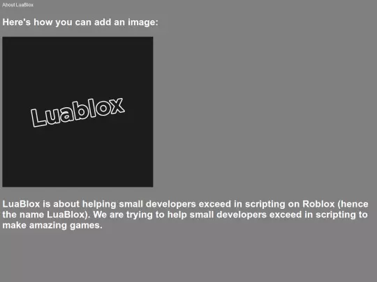 aboutluablox screenshot