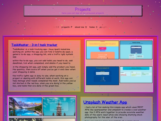 projects screenshot