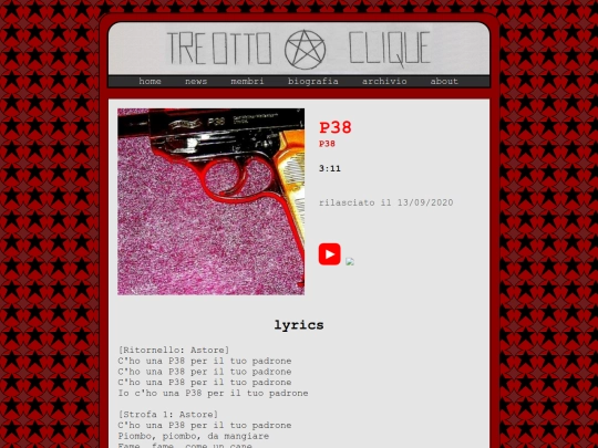 musica/singoli-p38/p38 screenshot