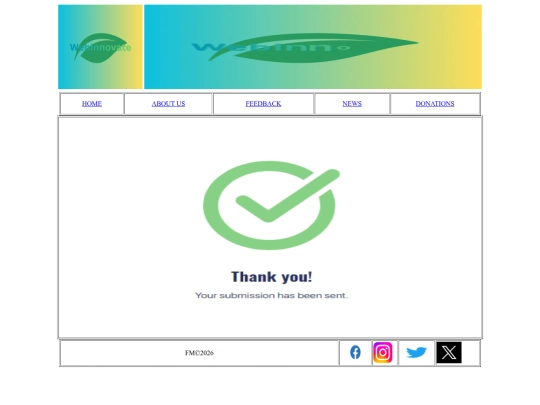 Thank You page screenshot