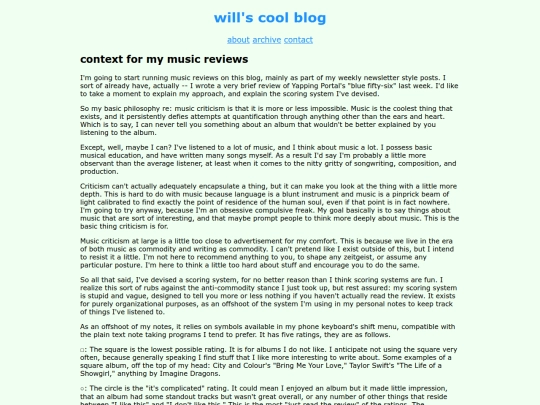 musicratings screenshot