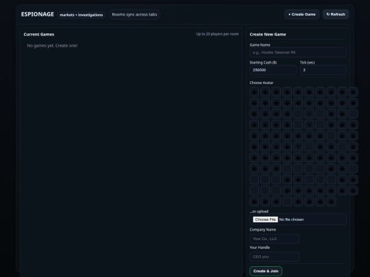 Espionage screenshot