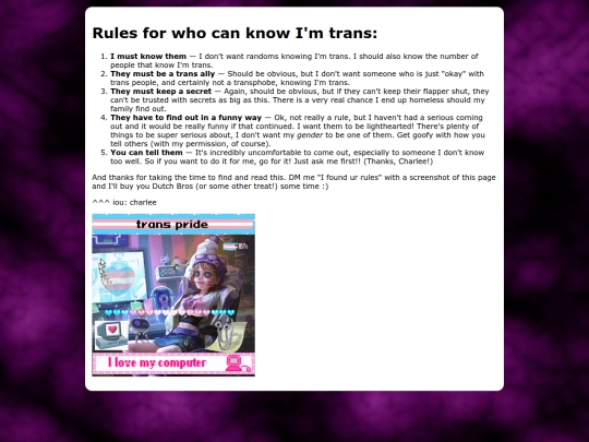 rules screenshot