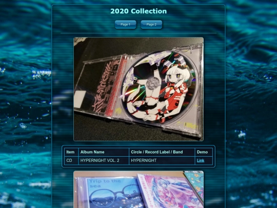collections/Music/2020 screenshot