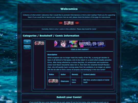 collections/webcomics screenshot