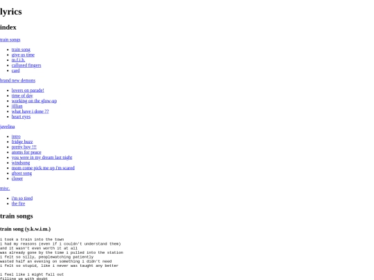 lyrics screenshot