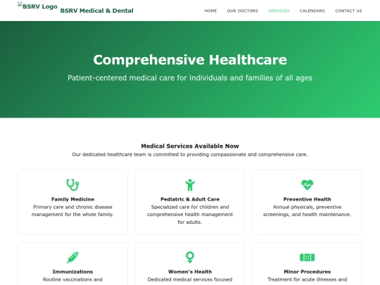 services screenshot