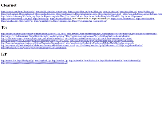 links screenshot