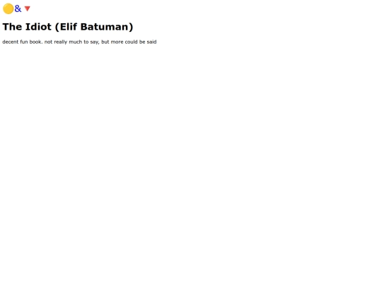 books/theidiotbatuman screenshot