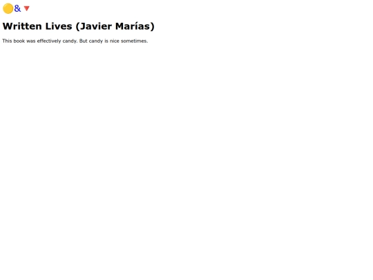 books/written_lives screenshot
