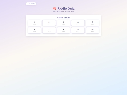 riddle-quiz screenshot