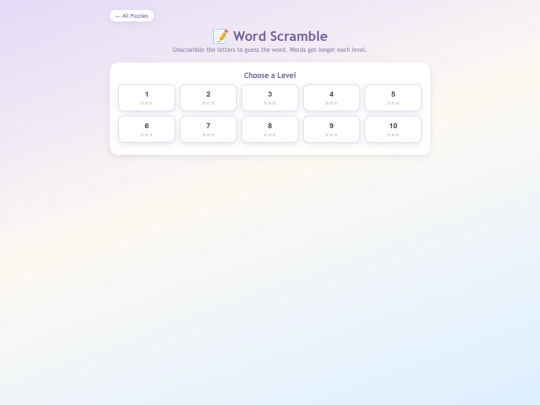word-scramble screenshot