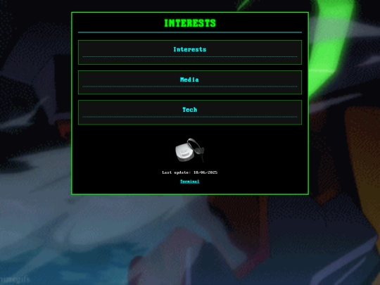 interests screenshot