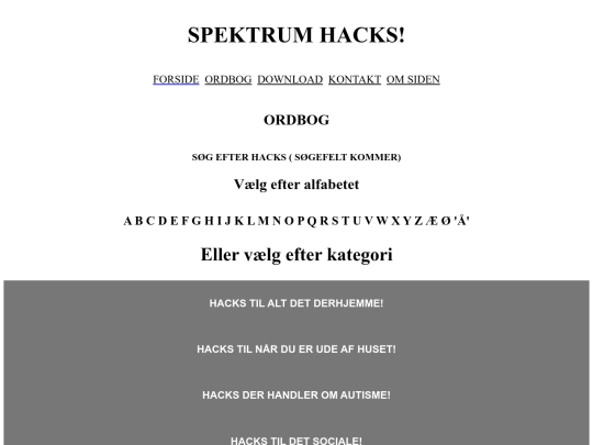 Sider/Ordbog filer/alfabetisk/ordbog_å screenshot