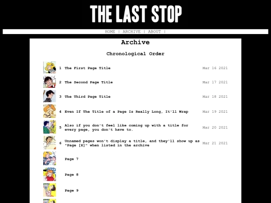 archive screenshot
