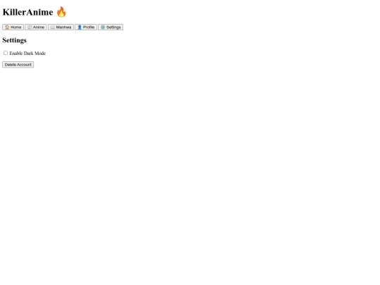 settings screenshot