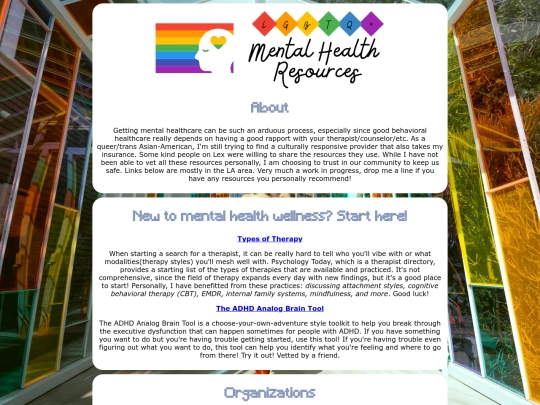 lalgbtmentalhealthresources screenshot