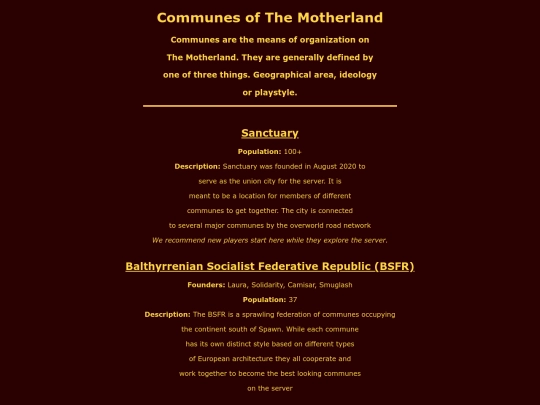 Communes screenshot