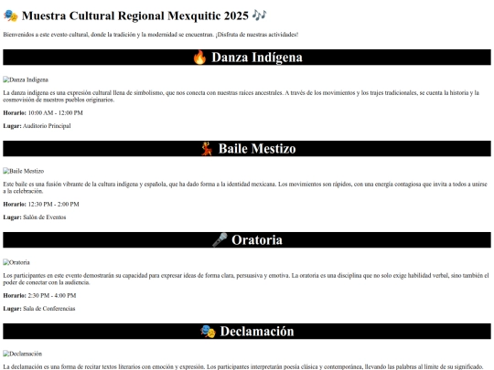 Muestraculturalregionalmexquitic2025 screenshot