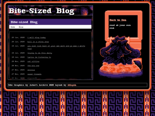 Den/Blog screenshot