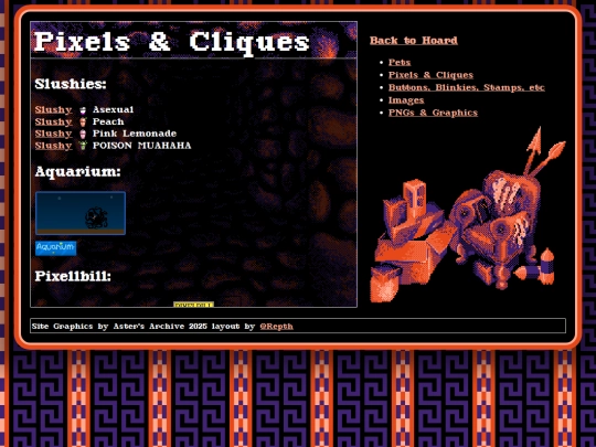 Hoard/PixelsCliques screenshot