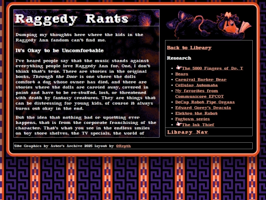 Library/RaggedyRants screenshot