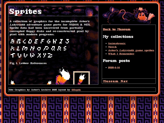 Museum/sprites screenshot