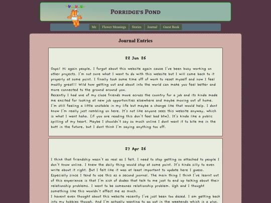 Journal screenshot