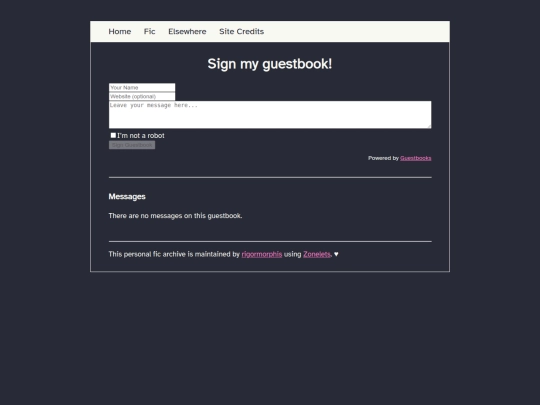 guestbook screenshot