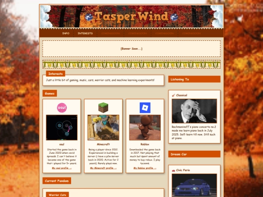 interests screenshot