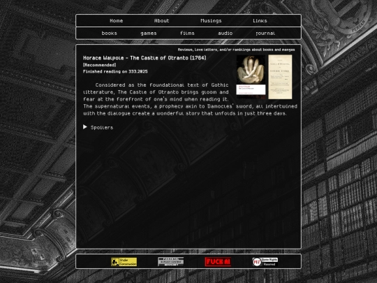 musings/books screenshot
