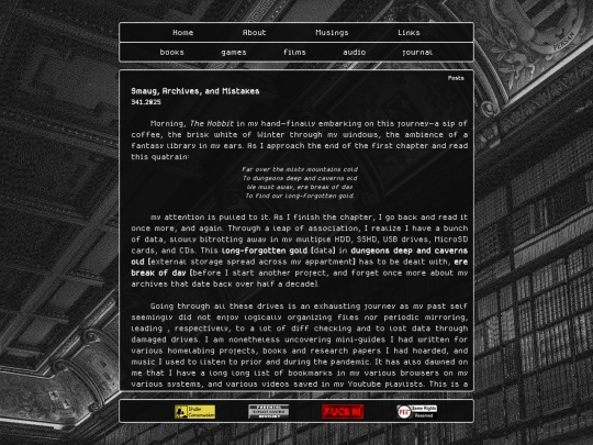 musings/journal screenshot