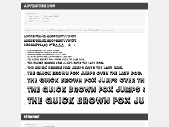 fonts/demo screenshot
