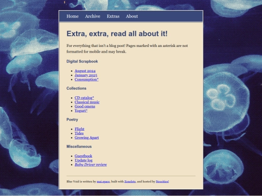 extras screenshot