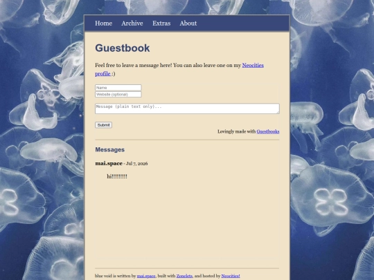 guestbook screenshot