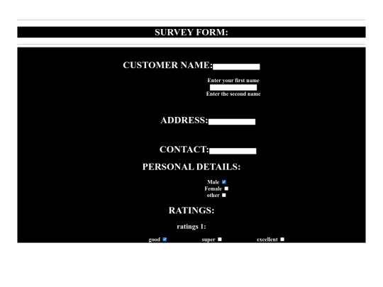 survey screenshot