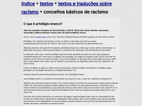textos/racismo/privilegio screenshot